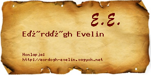 Eördögh Evelin névjegykártya