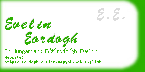 evelin eordogh business card